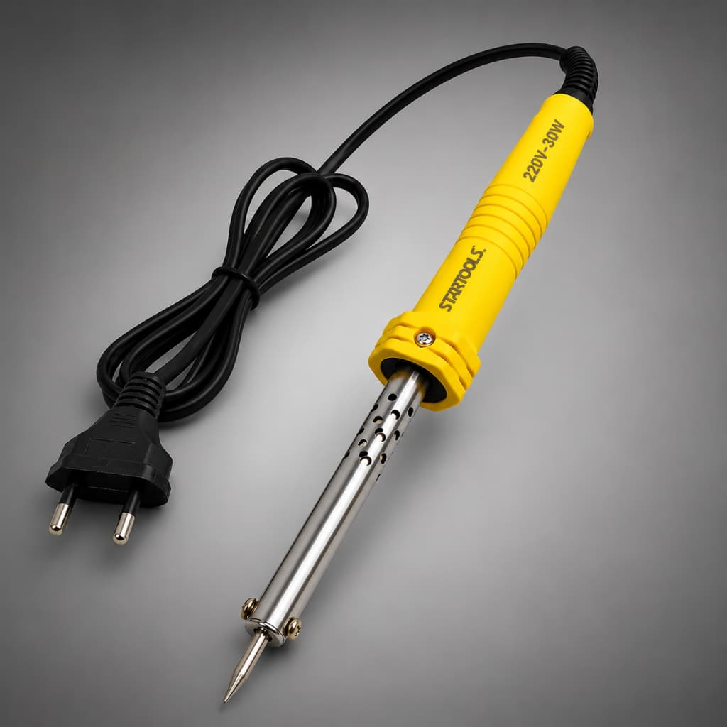 Ferro de Solda 30W 220V com Suporte Ponta Fina para Eletrônica e Reparos