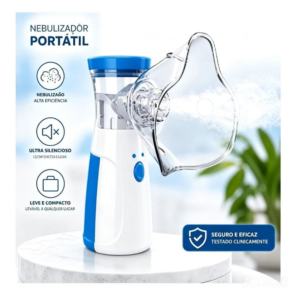 Nebulizador Inalador Portatil Ultrassonico Silencioso Bivolt - Lm tech store