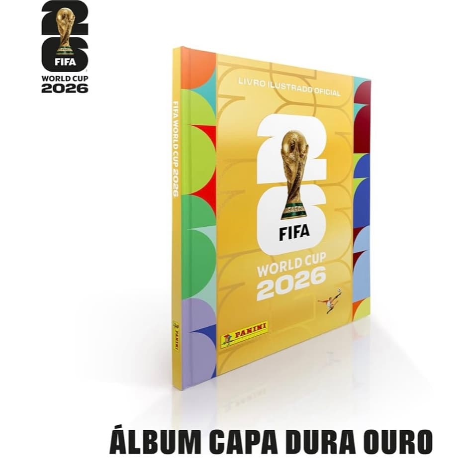 COPA DO MUNDO 2026 - ÁLBUM CAPA DURA - OURO - Capa Dura Ouro