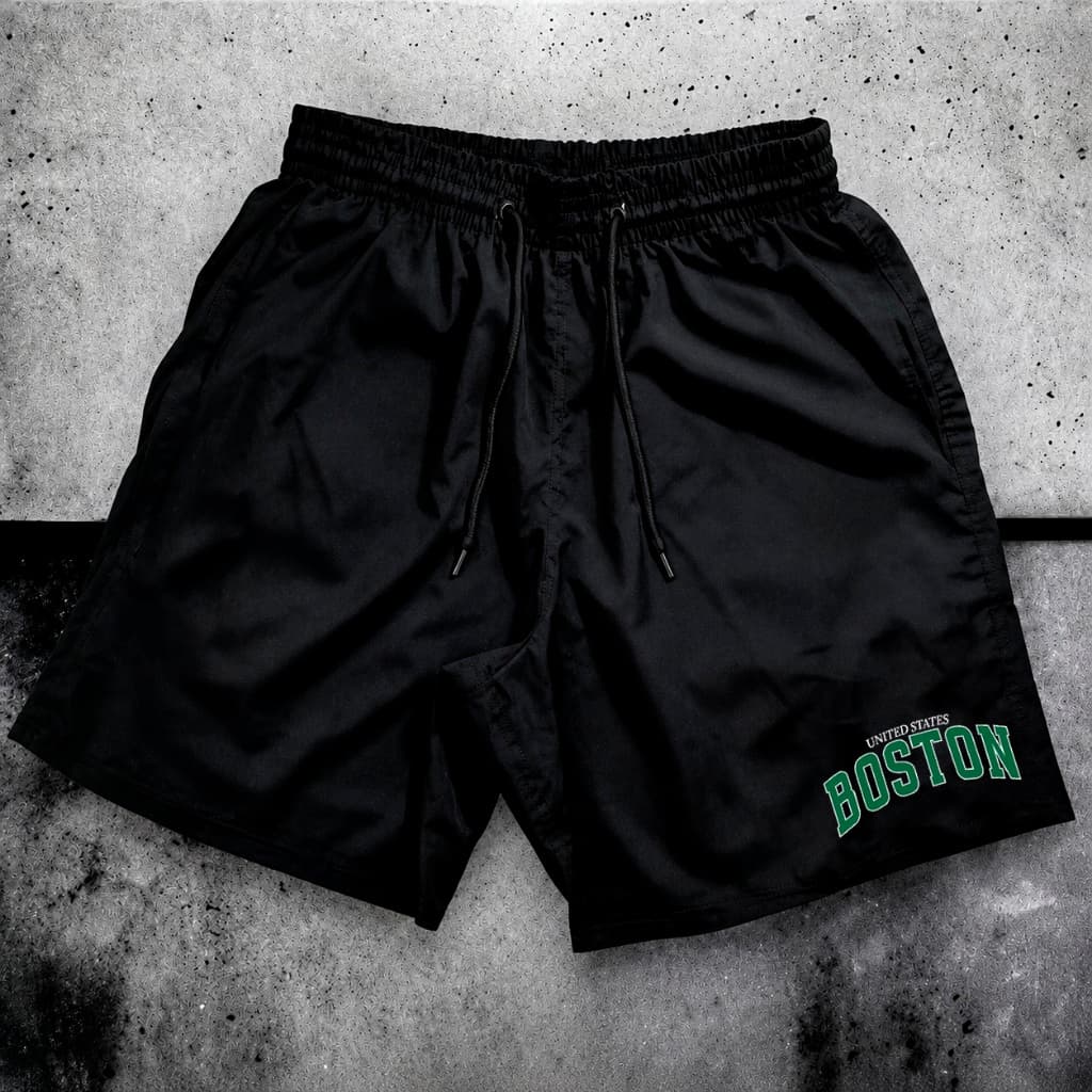 Short Bermuda Masculina Mauricinho Esportiva Boston Antiodor Para Academia Basquete Corrida Tactel