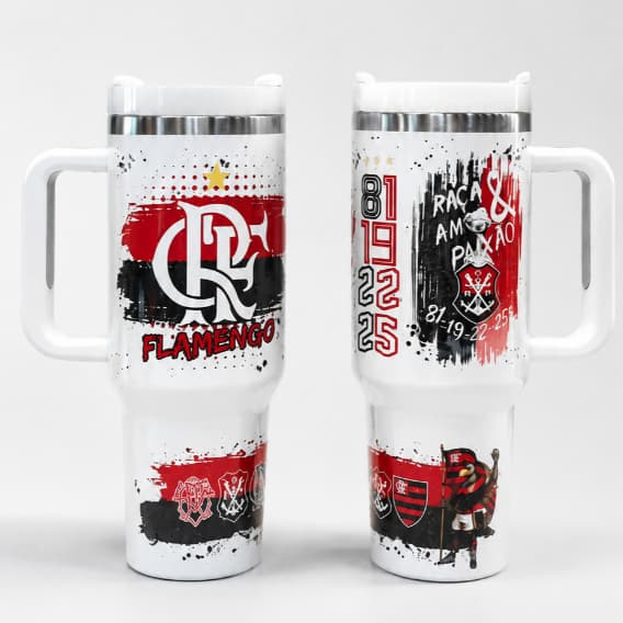 Copo Garrafa Térmica 1200ml Personalizado Time Alça Canudo