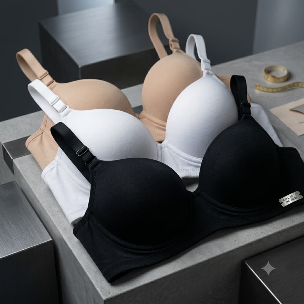 3 Sutiãs Soutien Reforçado com bojo Push up Microfibra ou com 1 Peça de Sutia premium