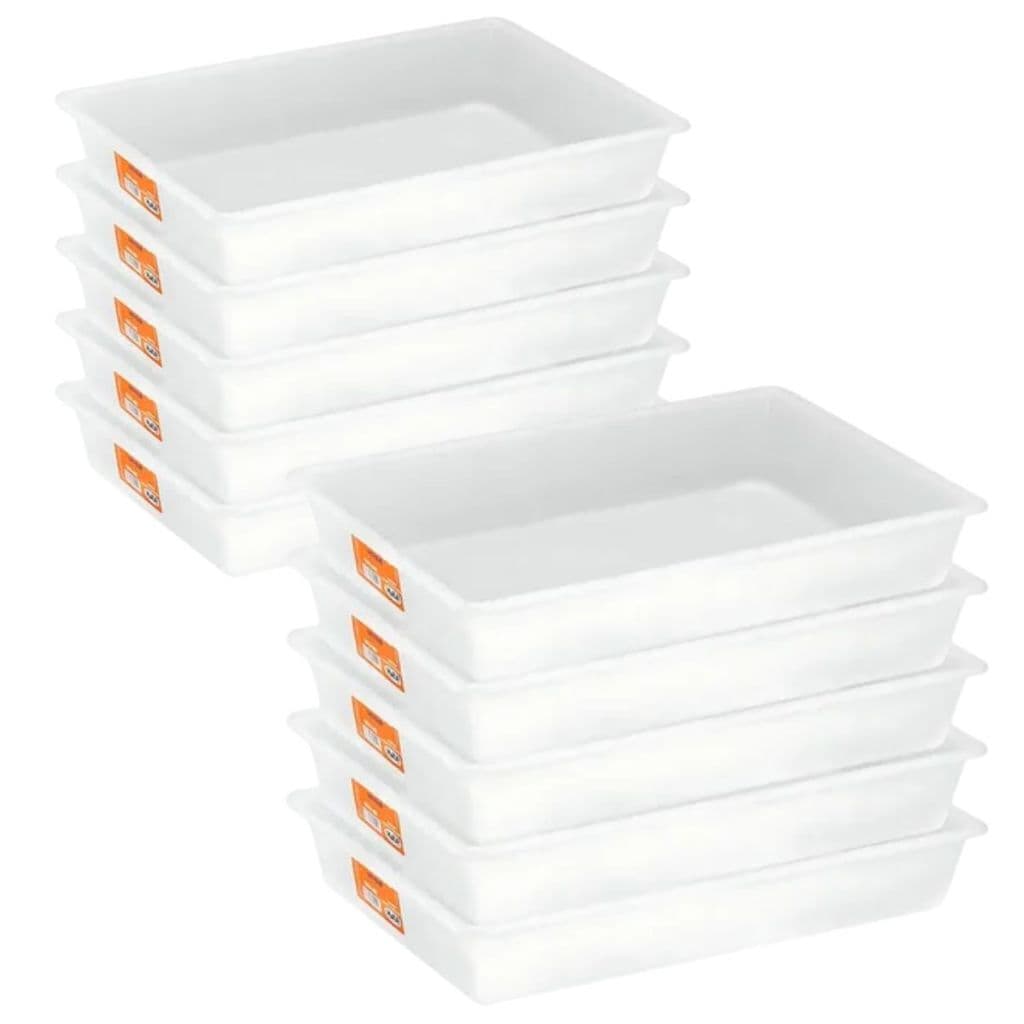 Kit Bandejas Plásticas Retangular Multiuso 7,5 L Bacia de Carne