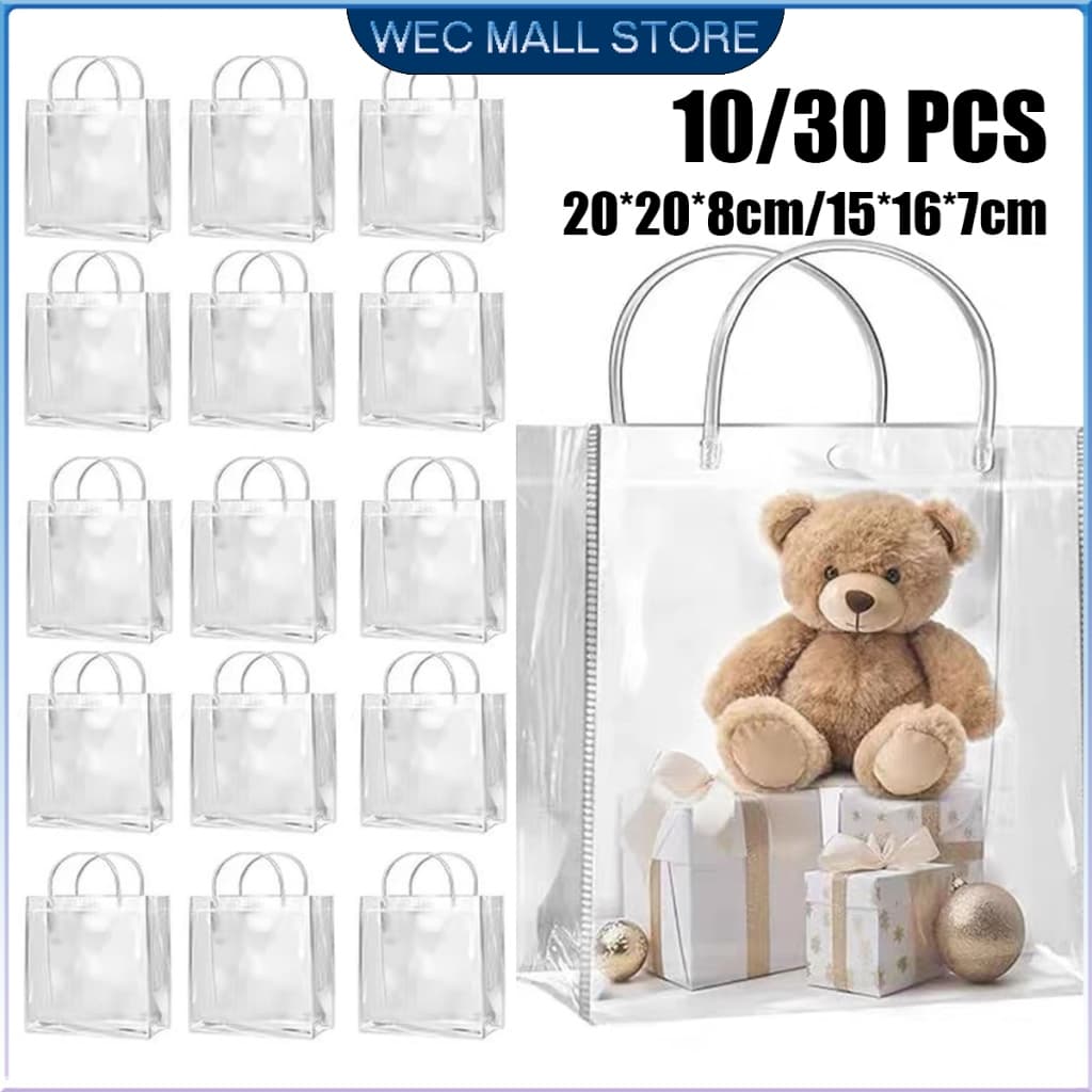 5/10/20 Unidades Reutilize Sacos De Presente Plástico Pvc Para Casamentos