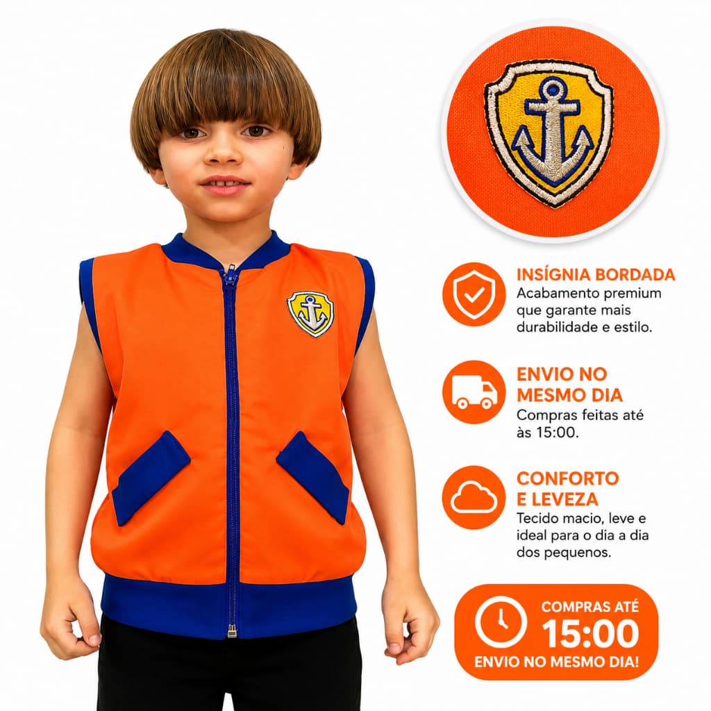 Fantasia Infantil Menino Patrulha Canina Fantasia Colete Infantil Menino Patrulha Canina Brinquedos