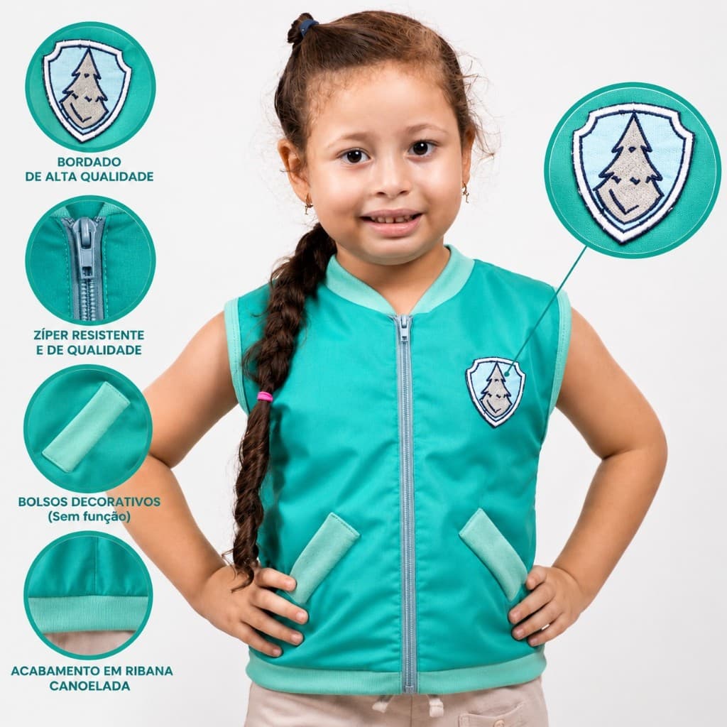 Colete Infantil Menina Patrulha Canina Fantasia Patrulha Canina Everest Patrulha Canina Brinquedos