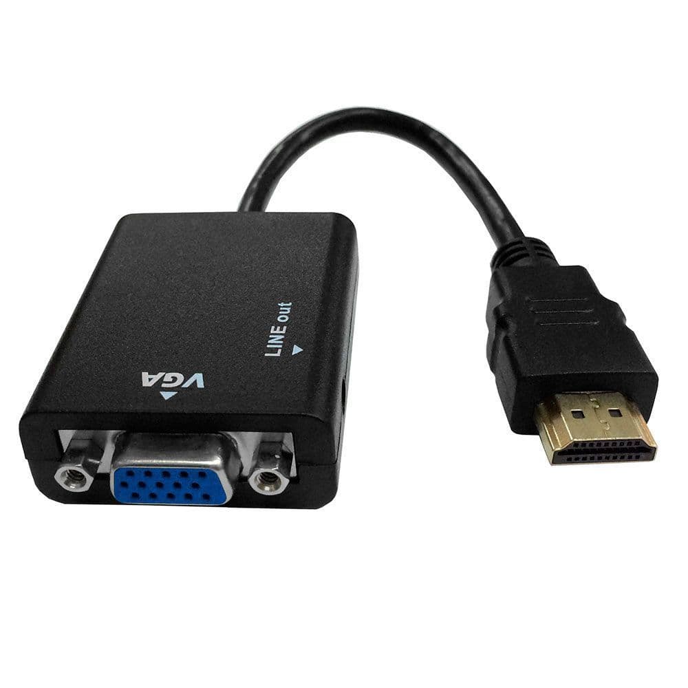 Cabo Conversor Hdmi Para Vga Full Hd 1080p Com Áudio P2