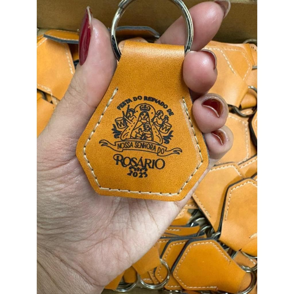 112 Chaveiros Personalizados Courino Sintético Brindes para Empresas Lojas Igrejas Eventos e Lembrancinhas