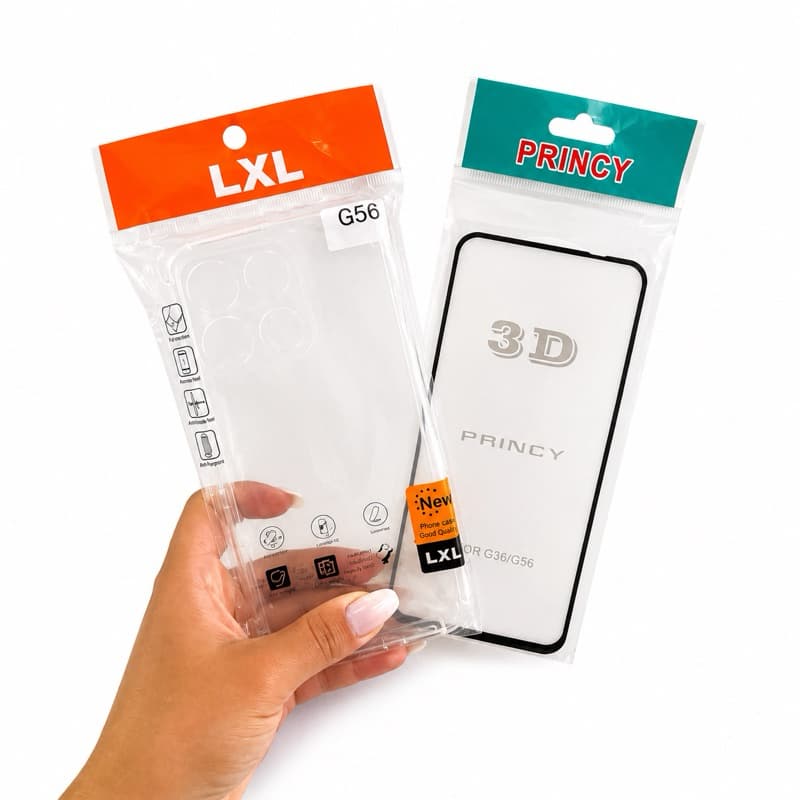 Kit Proteção Completa para  G56 Anti-Impacto + Película 3D de Vidro temperado