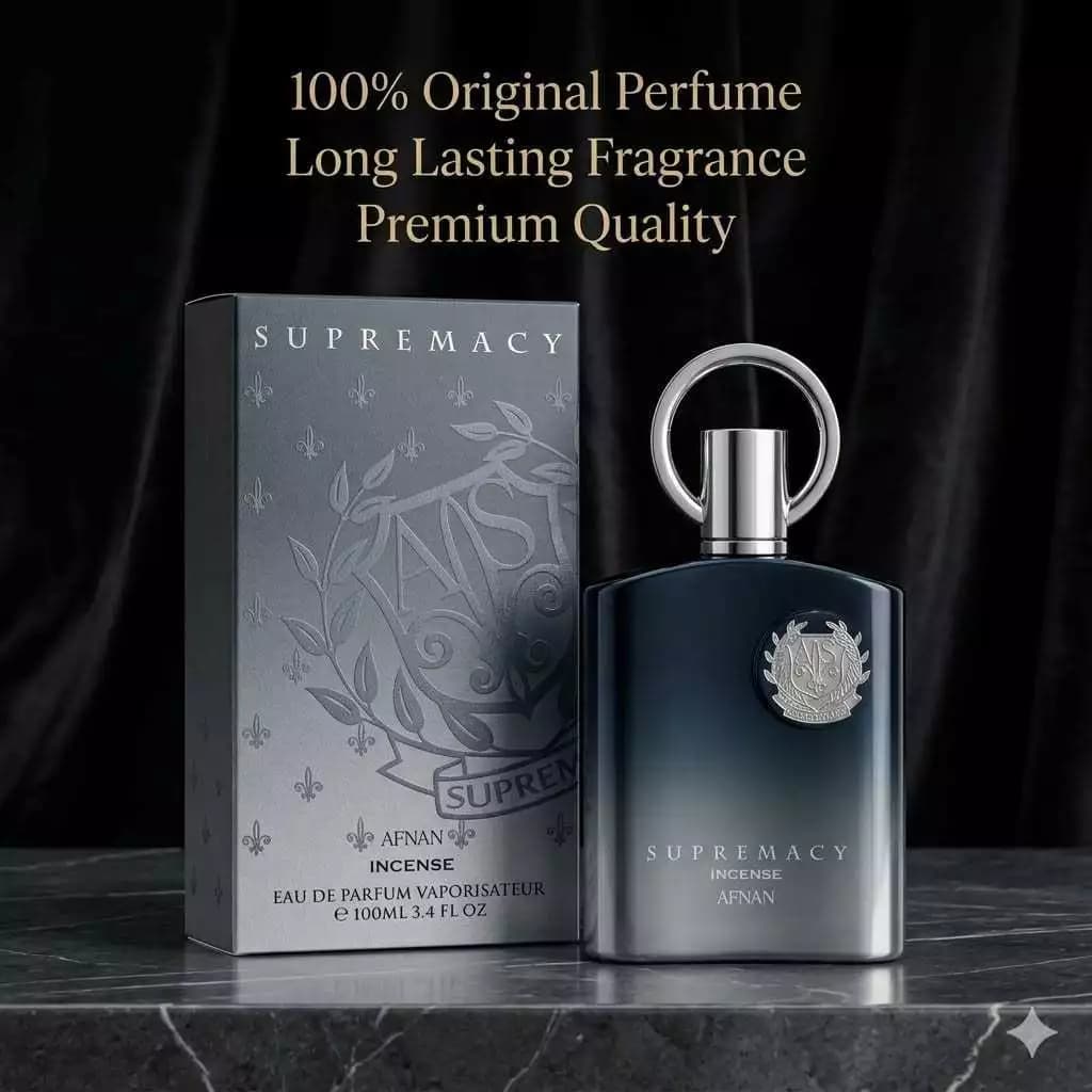 Perfume Masculino Afnan Supremacy Incense 100ml Eau de Parfum Original Aroma Amadeirado Defumado Longa Duração