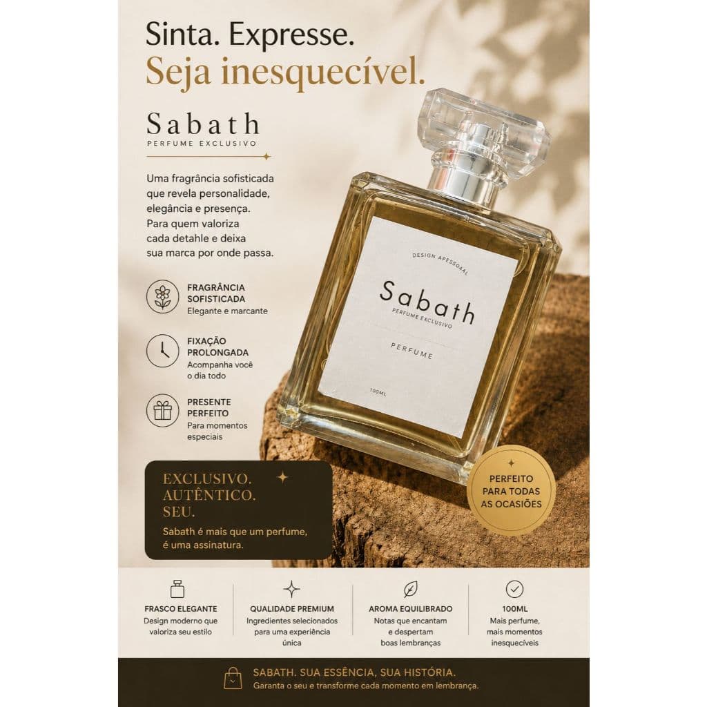 Perfume Sabath Belle - Inspirado no Sabah Al Ward Floral Oriental 100ml