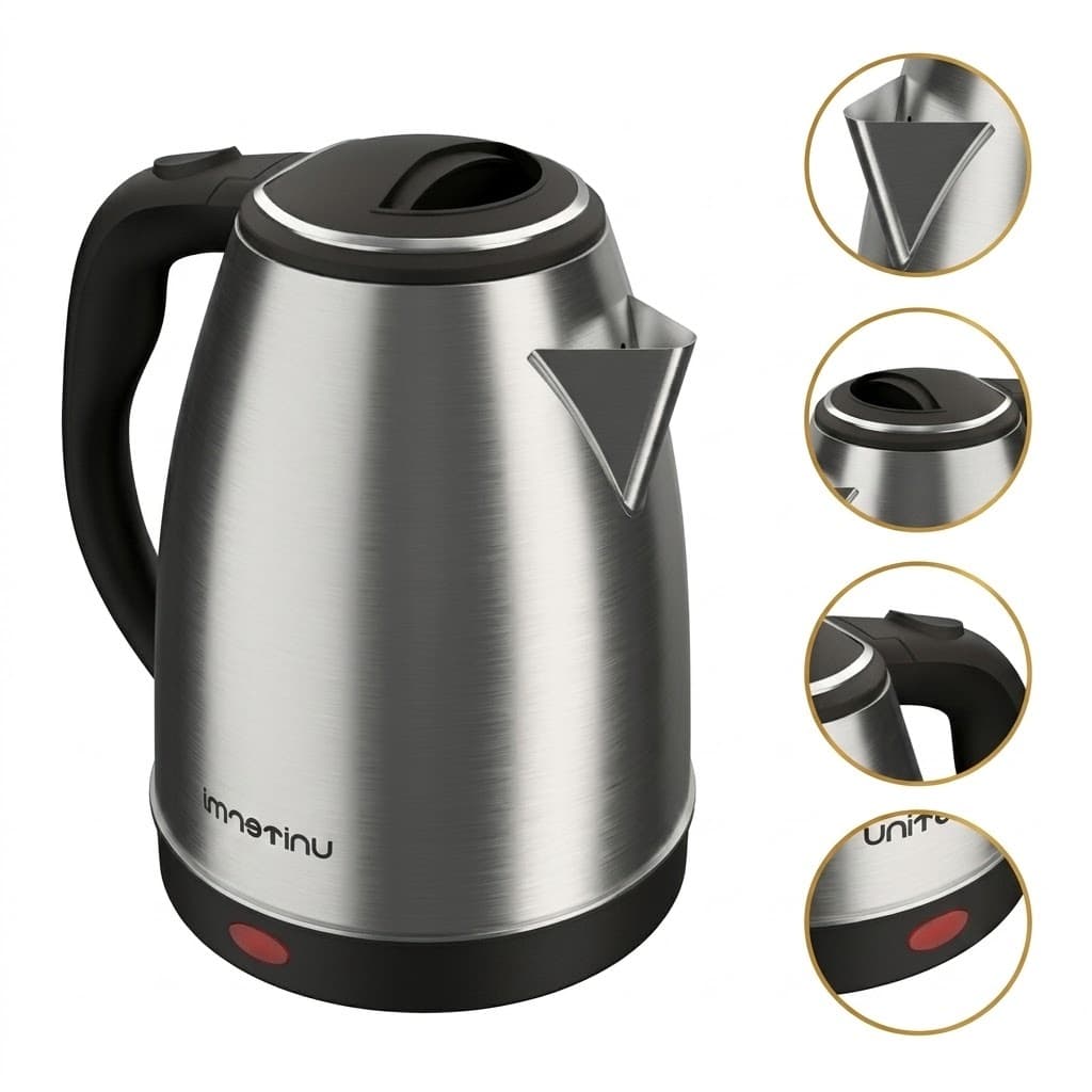 Chaleira Elétrica Potente 1,8L 1800W Desligamento Automático 220V Atacama Unitermi