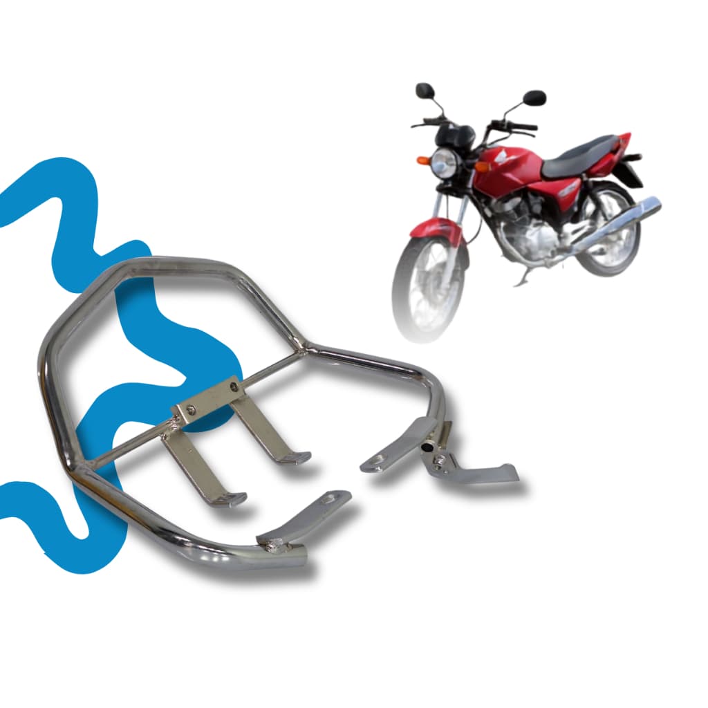 Alça Traseira Esportiva Honda Titan 150 2004 a 2008 – Aurorense - Cor: Cromado