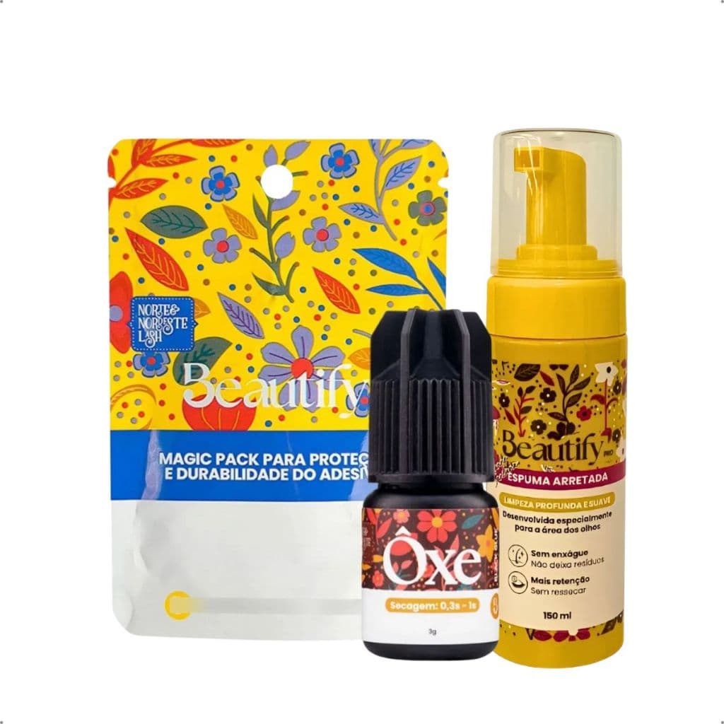 Cola Para Extensão de Cílios Oxe + Espuma Arretada 150ml Volume Russo