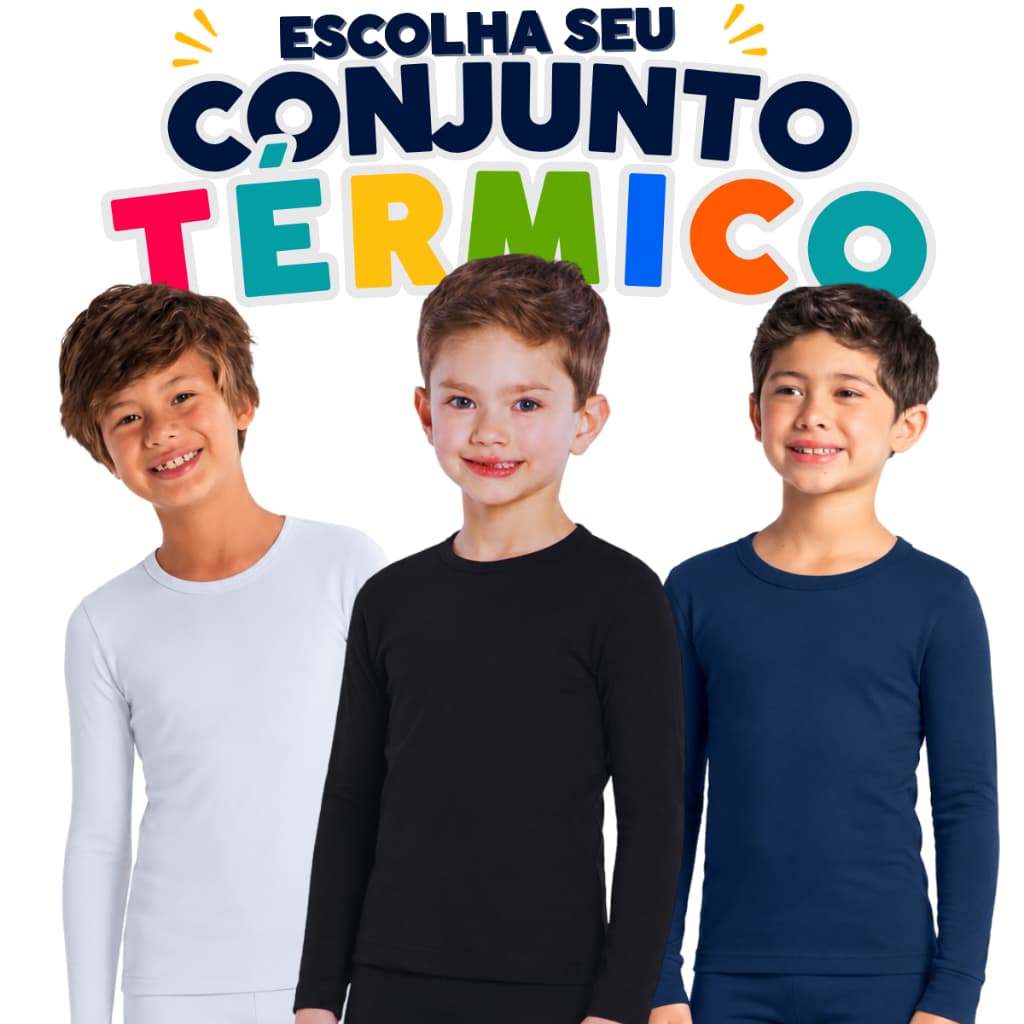 Conjunto Térmico Infantil Menino Blusa e Calça Peluciado