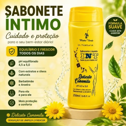 Matto Verde Sabonete Líquido Íntimo Camomila 250ml