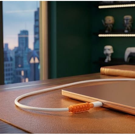 Protetor Cabo USB-C iPhone Lightning Carregador Sanfonado Anti Quebra