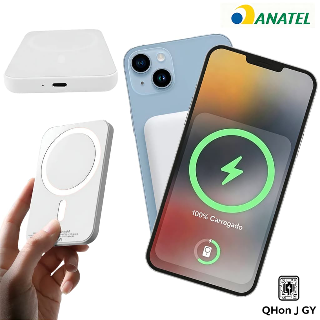 MagSafe Portable Induction Charger Charging 15W Wireless Magsafe Wireless Battery Charge 5000mAH