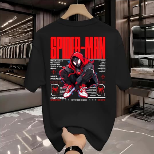 Camiseta Streetwear Spider Man Estampa T-shirt 100% Algodão Fio 30.1 Envio Imediato