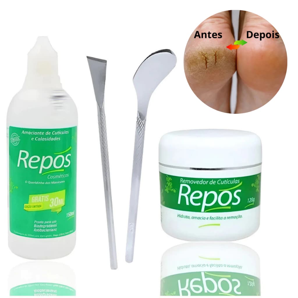 Kit Spa Dos Pés Amaciante E Removedor Bisturi 483 222 Repos manicure podologia pedicure pé rachado