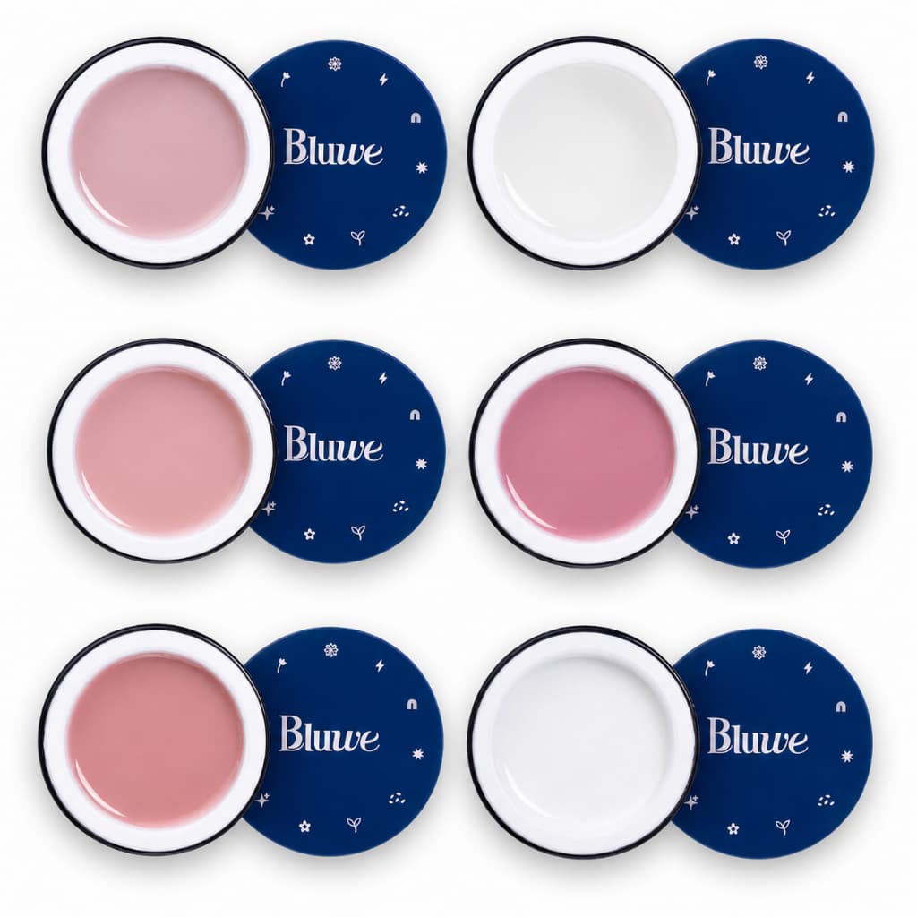 Gel Construtor E Refil Bluwe 30ml Para Alongamento Extensão De Unhas Fibra Molde F1 Acrigel Manicure