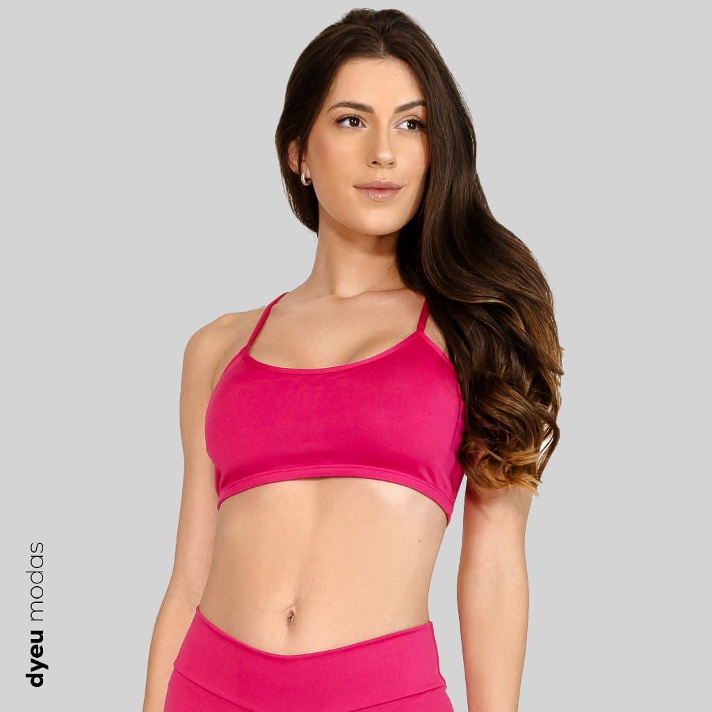 Top Fitness Nadador Feminino Suplex Alça Fina Academia Dyeu Modas