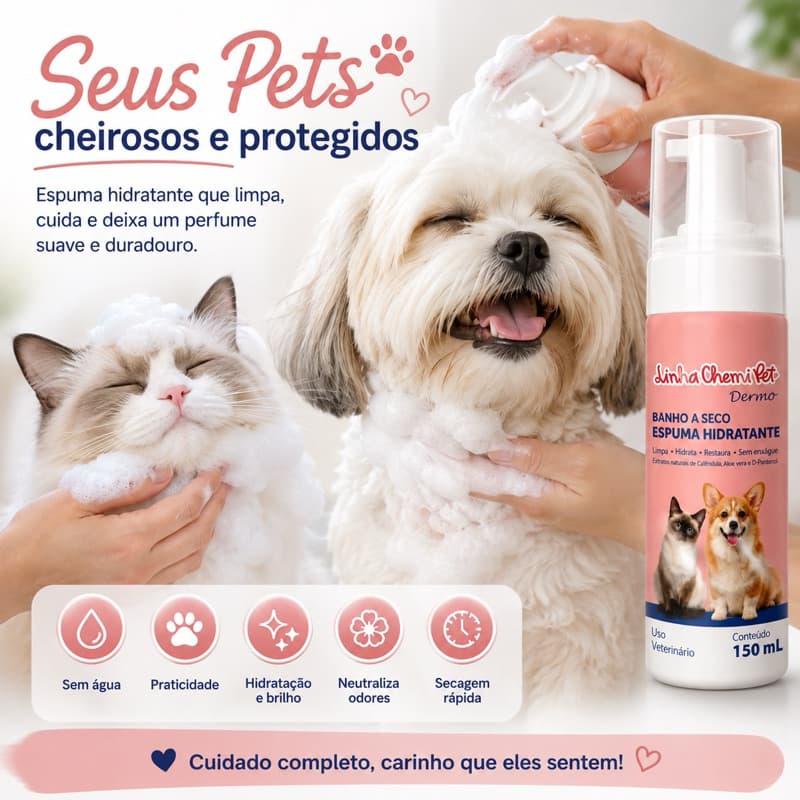 Banho Seco Dermatológico ChemitecPet Care 150ml