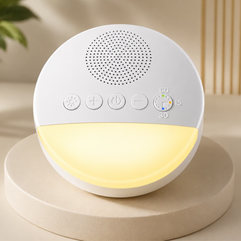 Ruido Branco Para Quarto de Bebe com Luz Led Máquina de Ruído Portátil Criança Dormir Som Relaxante