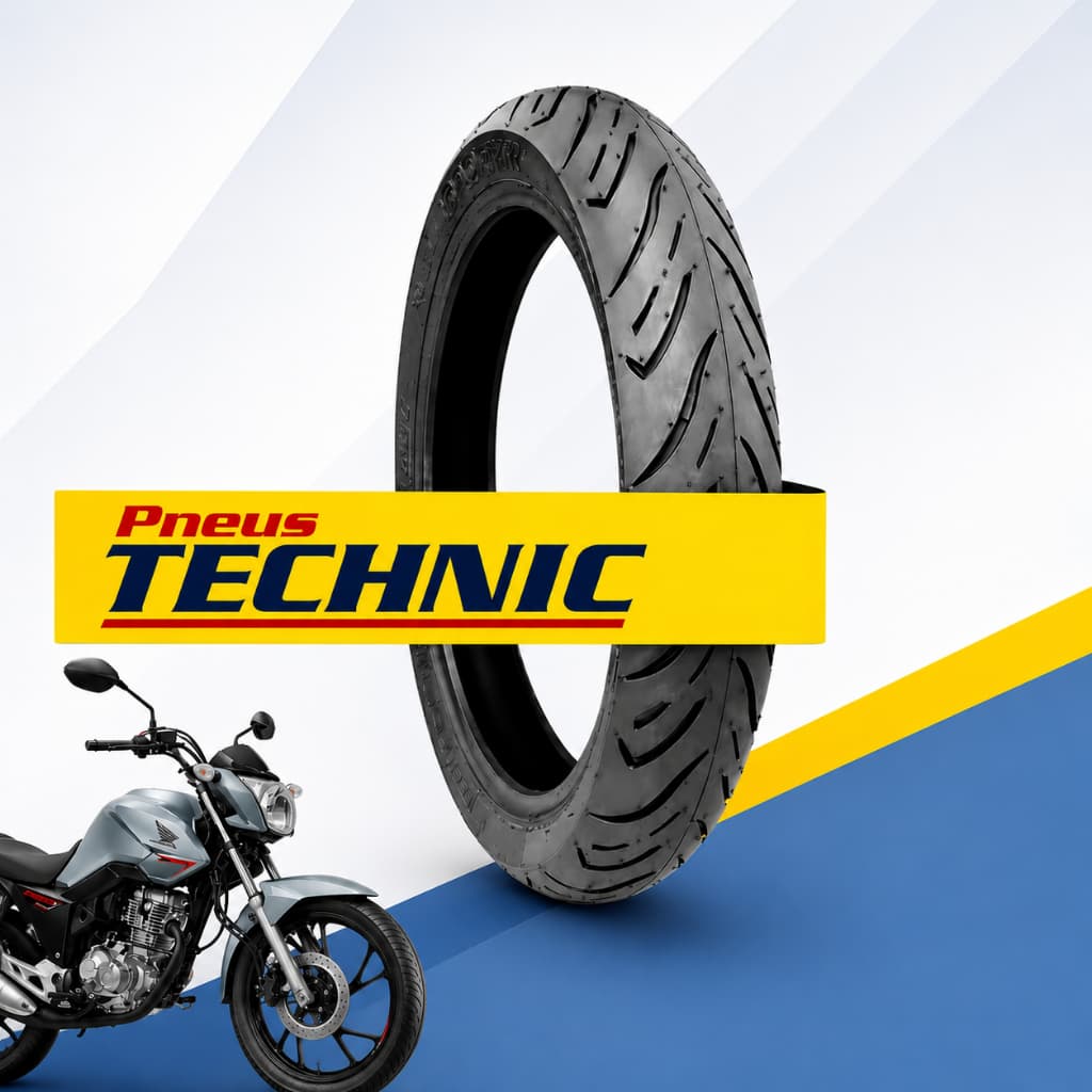 Pneu Dianteiro 2.75 -18 Sport R Uso Sem Câmara Technic Fan/Titan 125/150/160