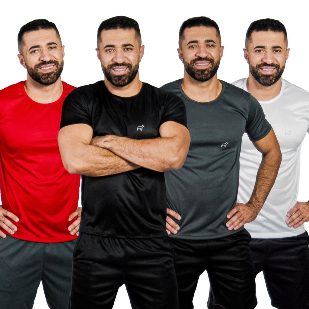 Kit 4 Camisa Academia Masculina Dry Fit Slim Fitness