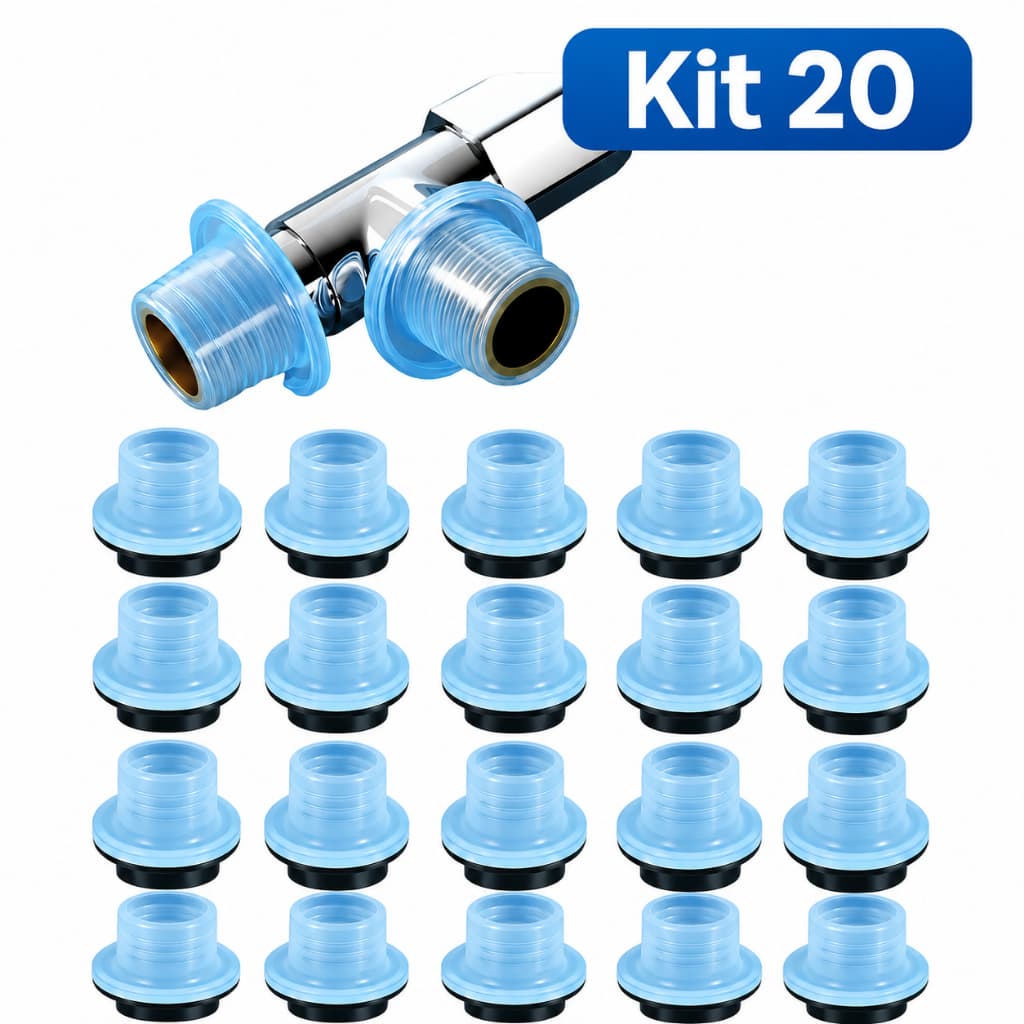 Kit 20 Veda Rosca de Silicone Compatível 1/2 ou 3/4