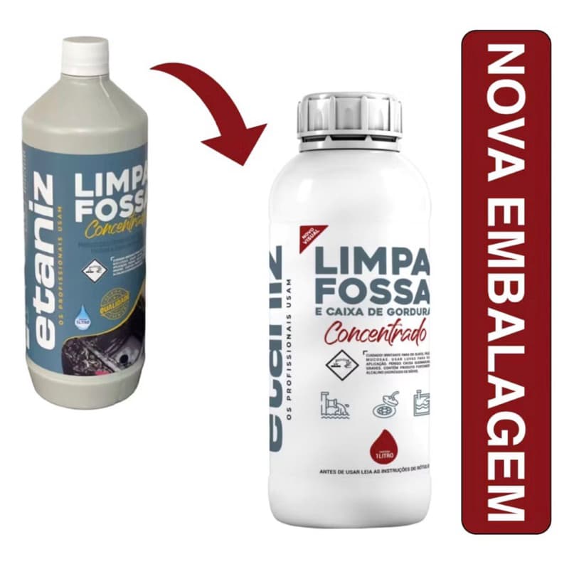 Limpa Fossa Concentrado Dissolve Gordura E Crosta 1 Litro Excelente