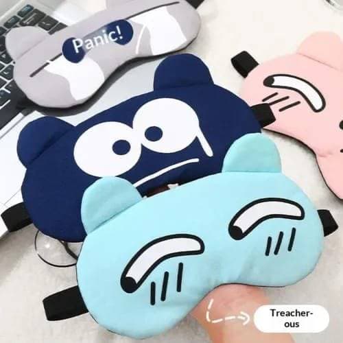 Máscara de Dormir / Tapa Olhos de Bichinho com Expressões
