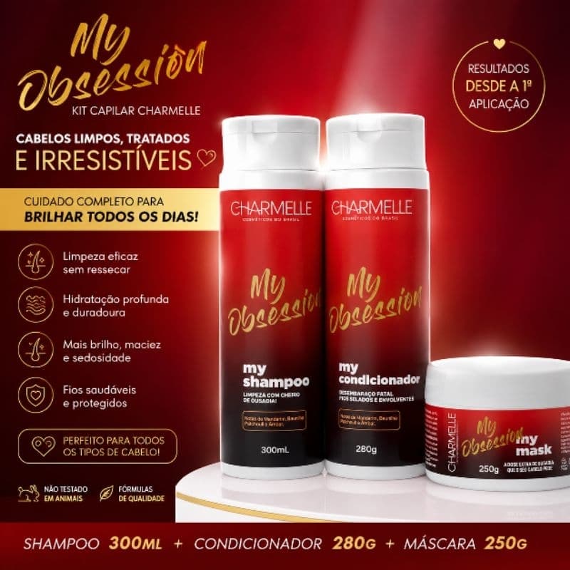Obsession Kit Capilar My Obsession Kit Capilar Completo Shampoo Condicionador Mascara Hidrataçao Profunda My Obsession