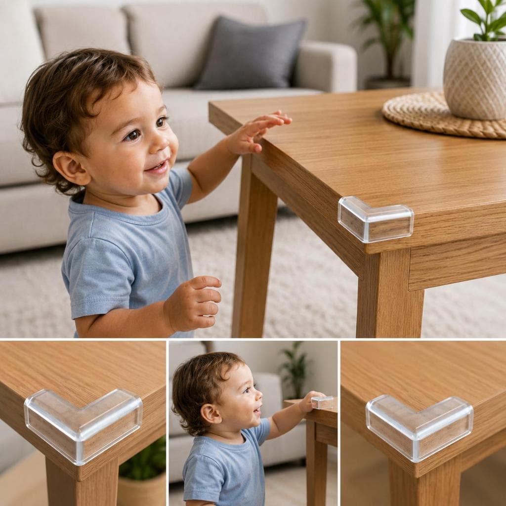 Protetor De Quina De Silicone Transparente Proteção Segurança para Bebê Proteção de Bordas