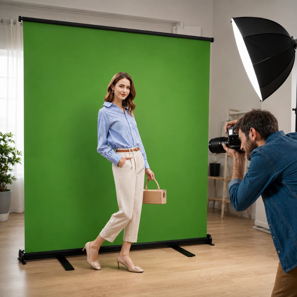 Tecido Chroma Key Verde Fundo Fotográfico Profissional 2 Metros para Estúdio