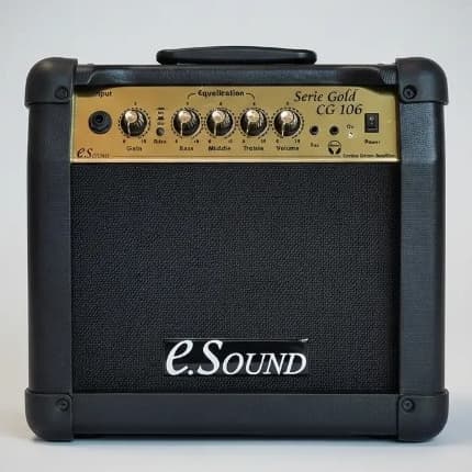 Cubo Amplificador Guitarra E-Sound Serie Gold CG 106 20W 6 Pol bivolt 110/220V Preto