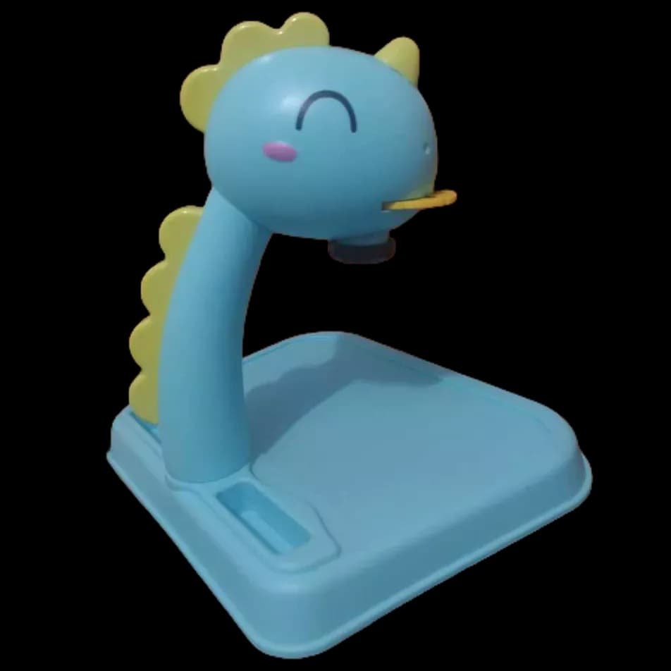 dinossauro azul luz e som musical funcionando SEM PILHAS Projetor de mesa desenho educativo varias imagens educação