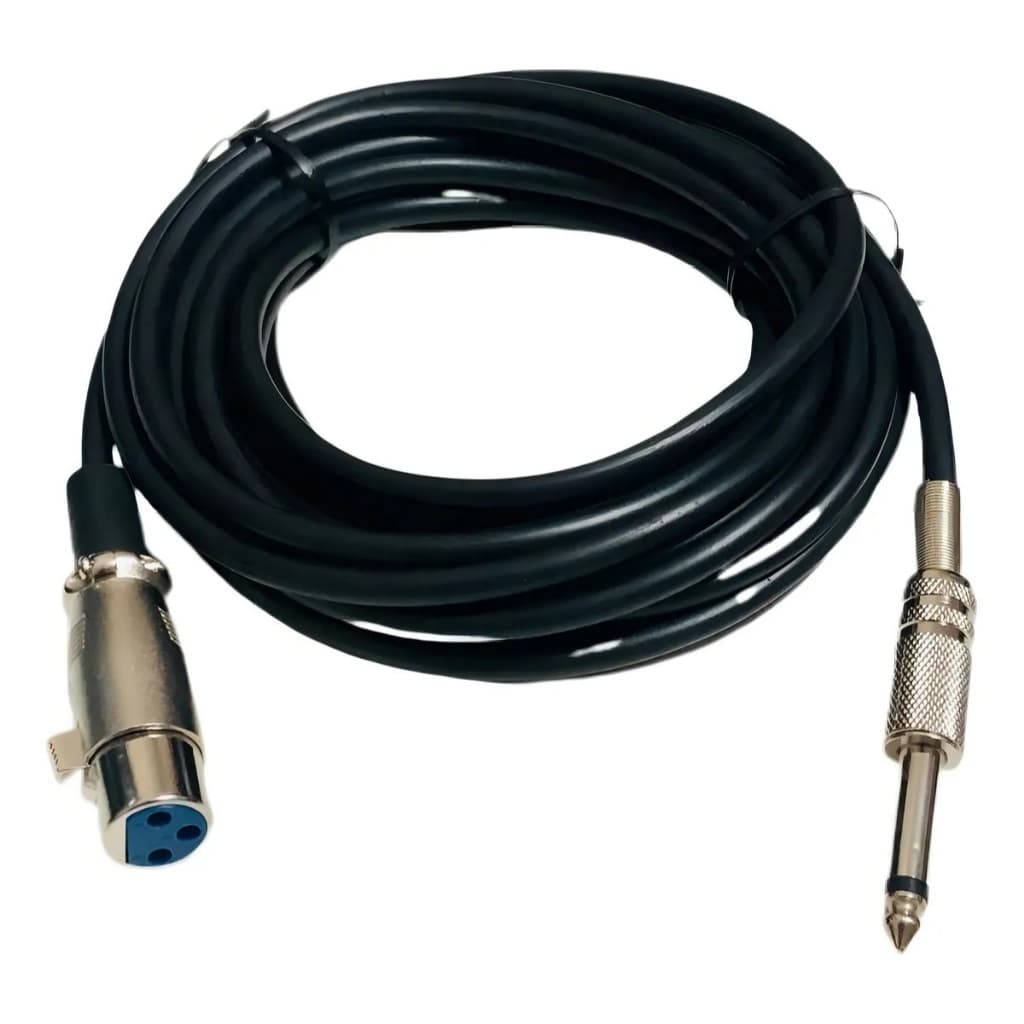 Cabo para Microfone Estereo P10 XLR 5 Metros