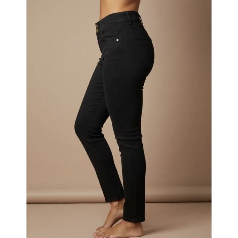 Calça jeans feminina preta tamanho 48