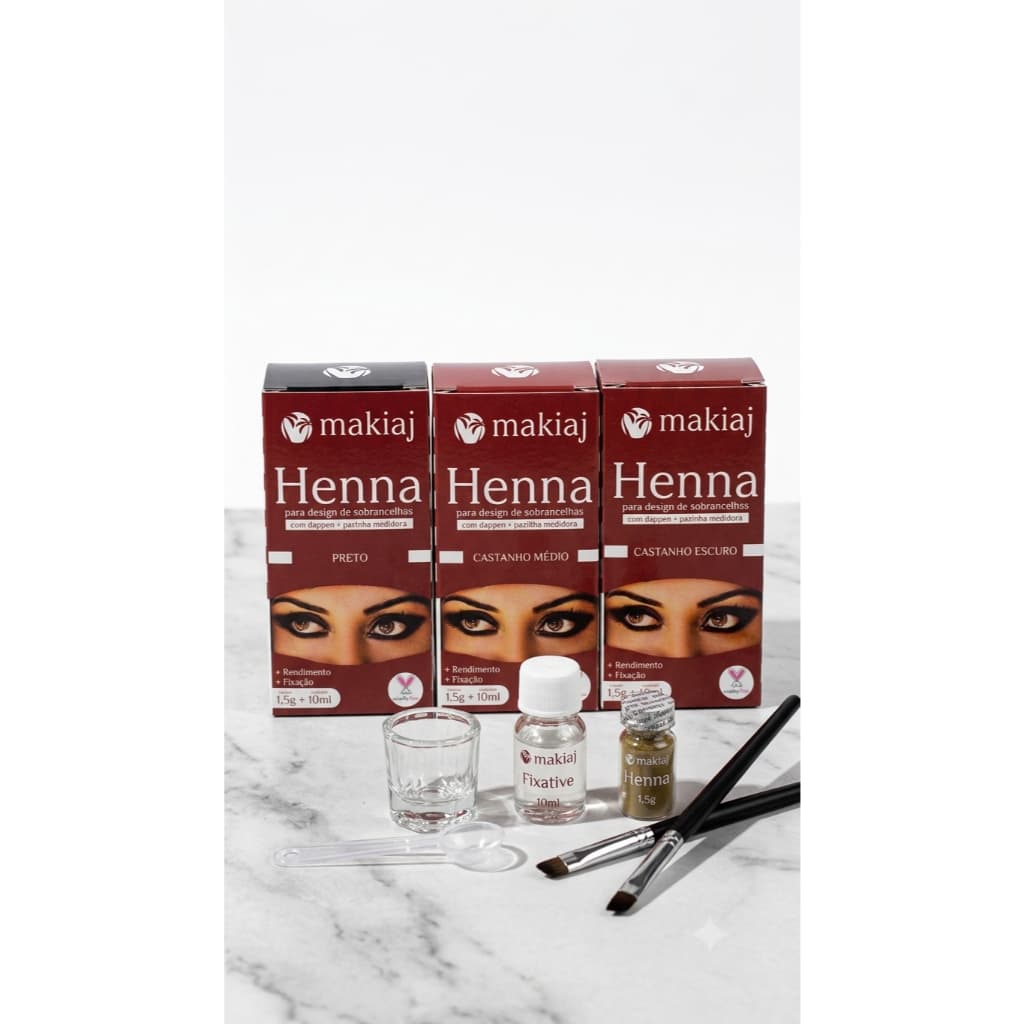 Henna Para Sobrancelhas Makiaj Profissional Rendimento Dappen E Pazinha Medido
