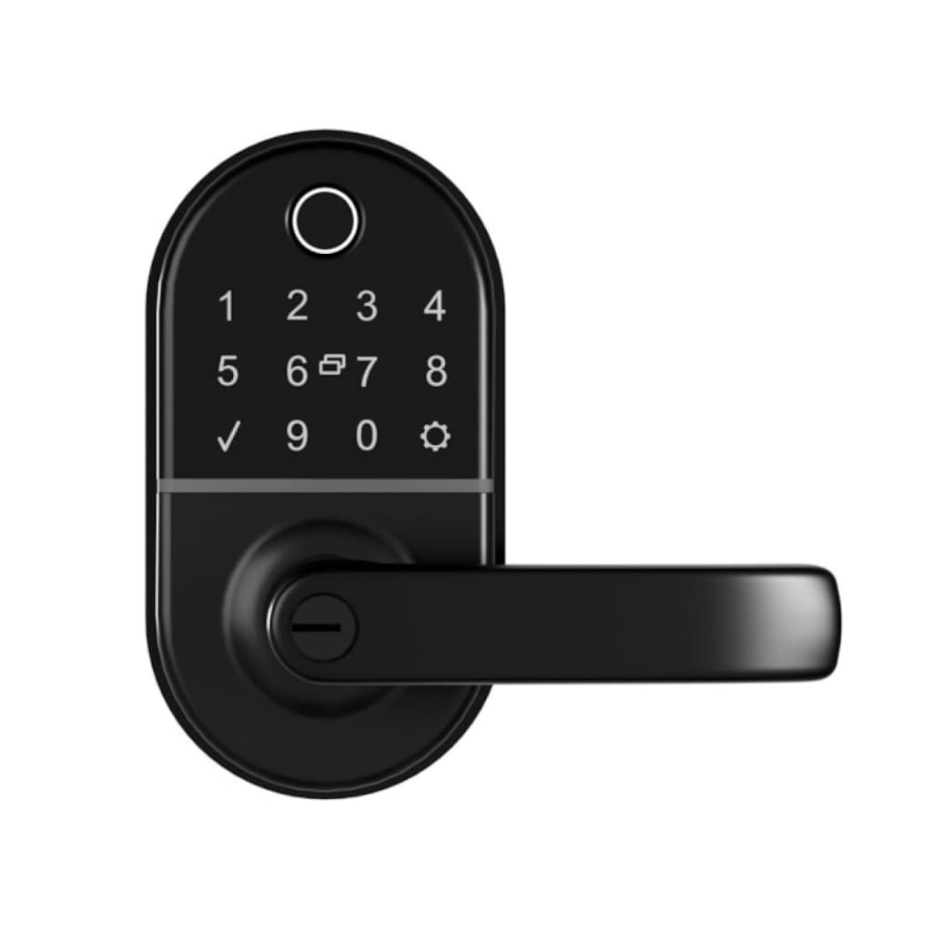 Fechadura Digital Eletrônica Yale Compact Biometria Senha Tag RFID App Duplo Travamento Preto Fosco