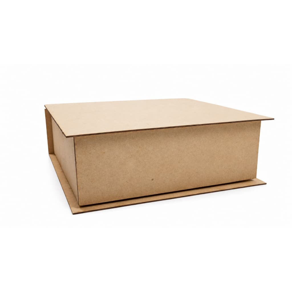 10 Recortes 10x10x5cm em Papelão cinza Para Caixa Cartonada Tampa Livro
