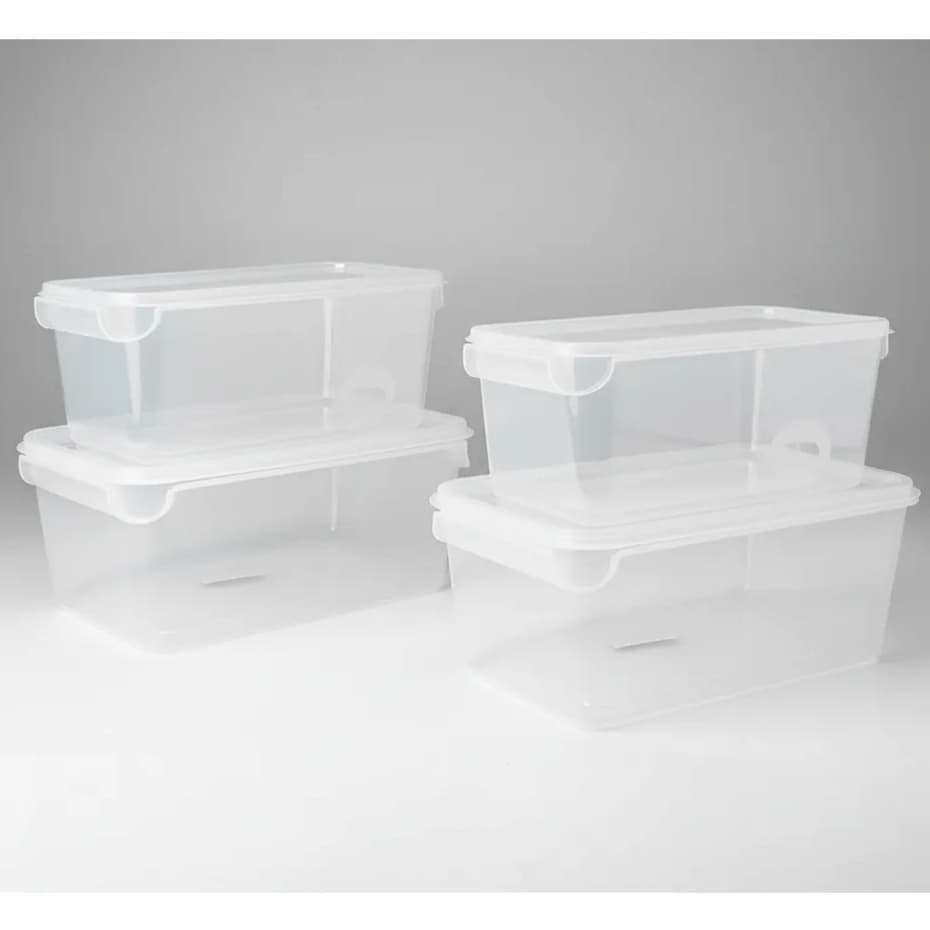 Kit 4 Potes Grandes 3l E 4,5l Para Feijão Açúcar E Grãos