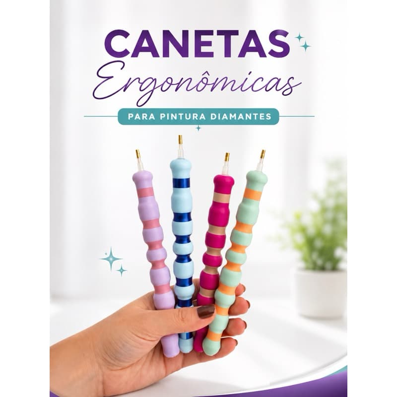 Caneta para pintura diamante ergonômica