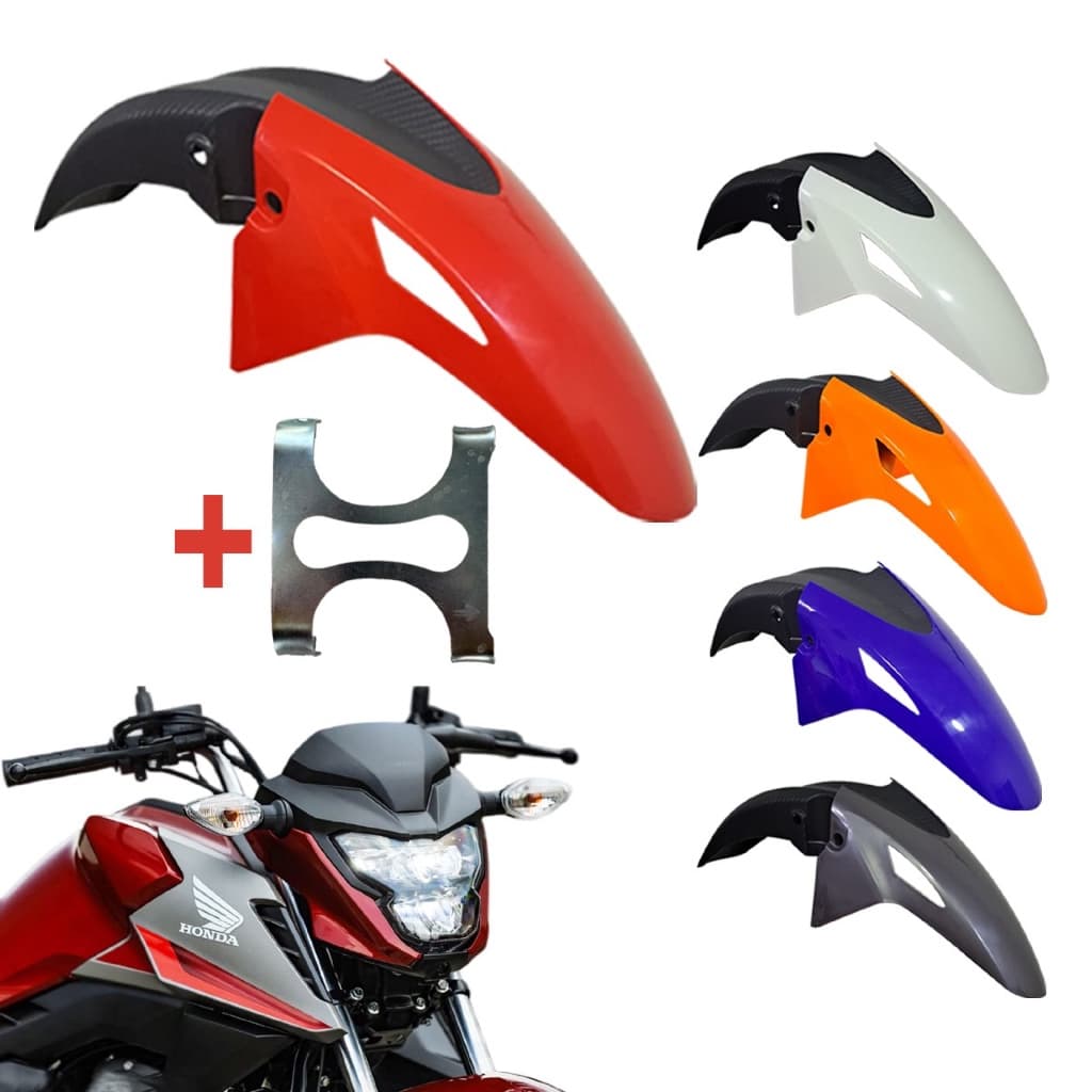 PARALAMA CG 160 DIANTEIRO A + B COM SUPORTE MODELO 2025 FAN CG TITAN START 2014 ATÉ 2025