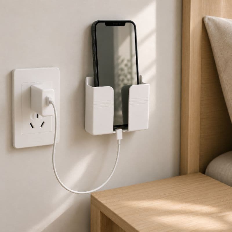 Suporte de Parede Multifuncional para Celular e Controle | Organizador Autoadesivo