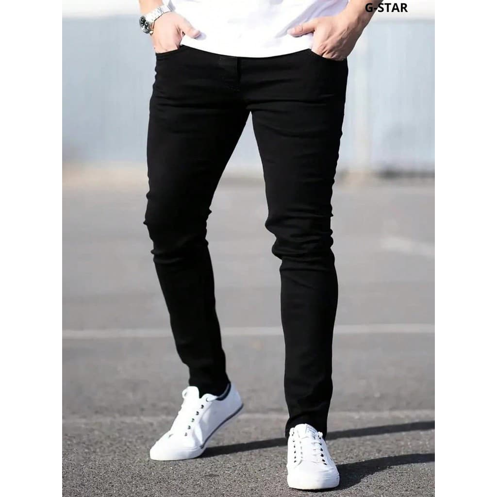 Calça Jeans Masculina Algodão C/Lycra Detalhe No Bolso Despojado