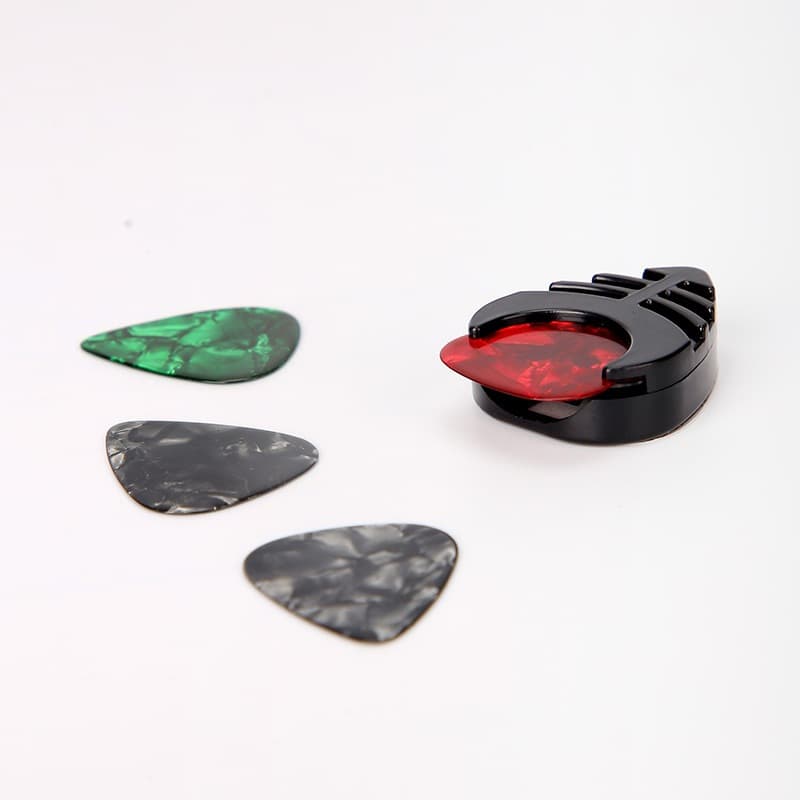 Kit Porta Palhetas Colorido para Violão com Palhetas