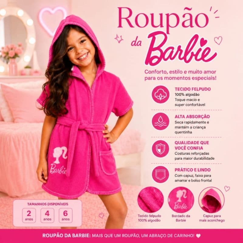 Roupão infantil feminino felpudo toalha de banho e piscina macio e confortável